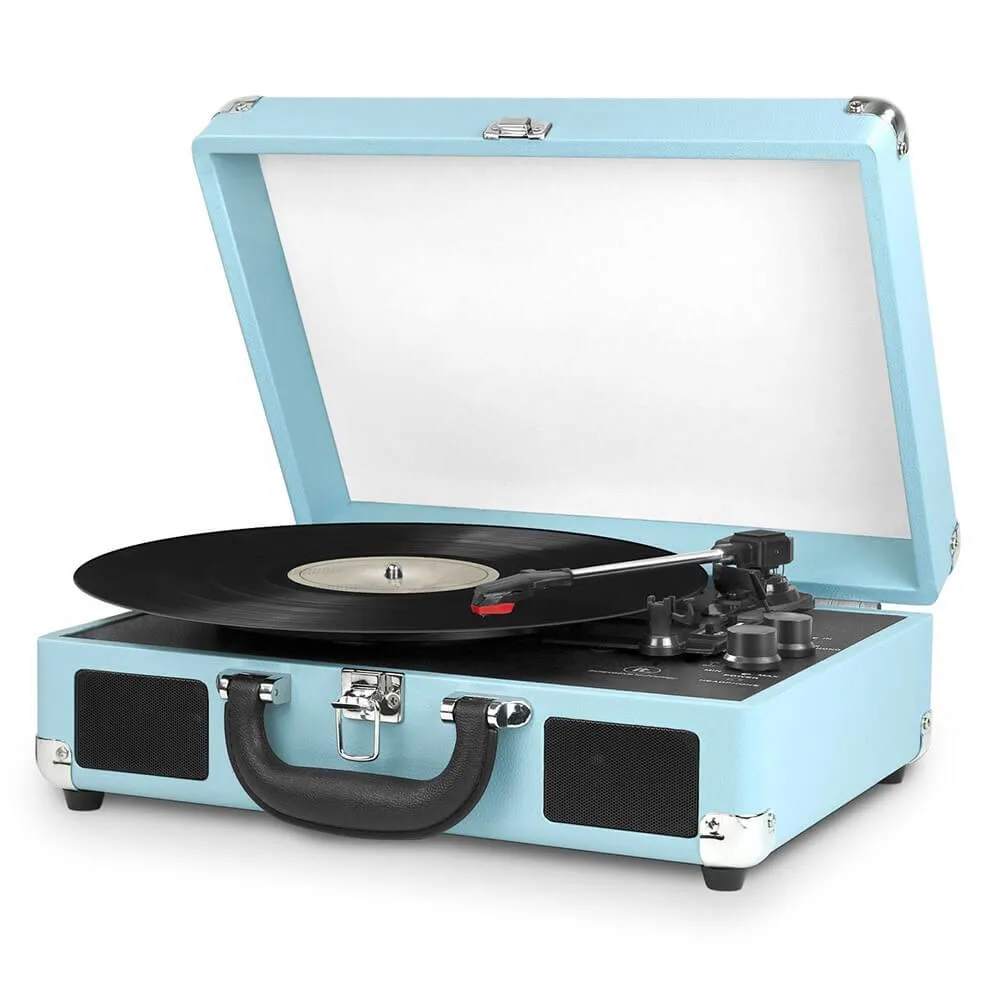 Innovative Technology Innovative Technology ITVS-550BT TQ Bluetooth Suitcase Turntable Turquoise — product photo