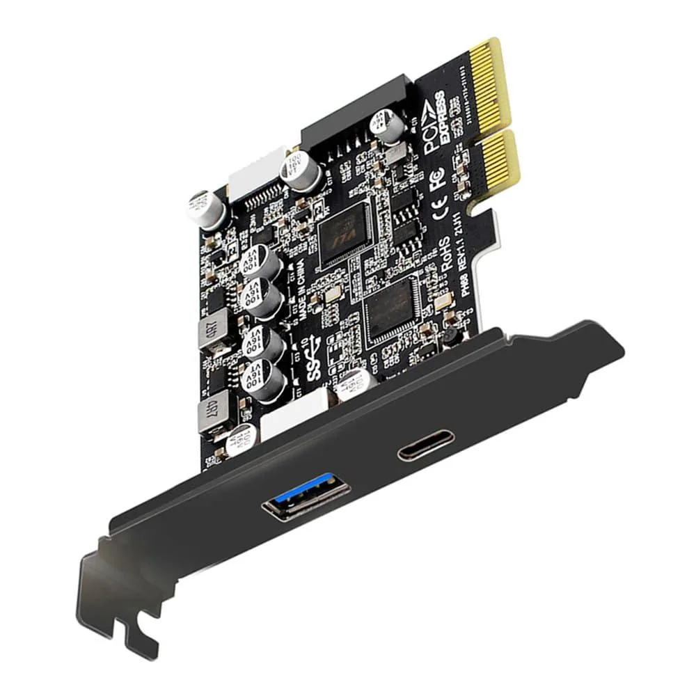 LORDWORLD LORDWORLD 10Gbps PCI-E to Type-E USB 3.1 & USB 3.0 19/20Pin Adapter ASM3142 VL822 — product photo