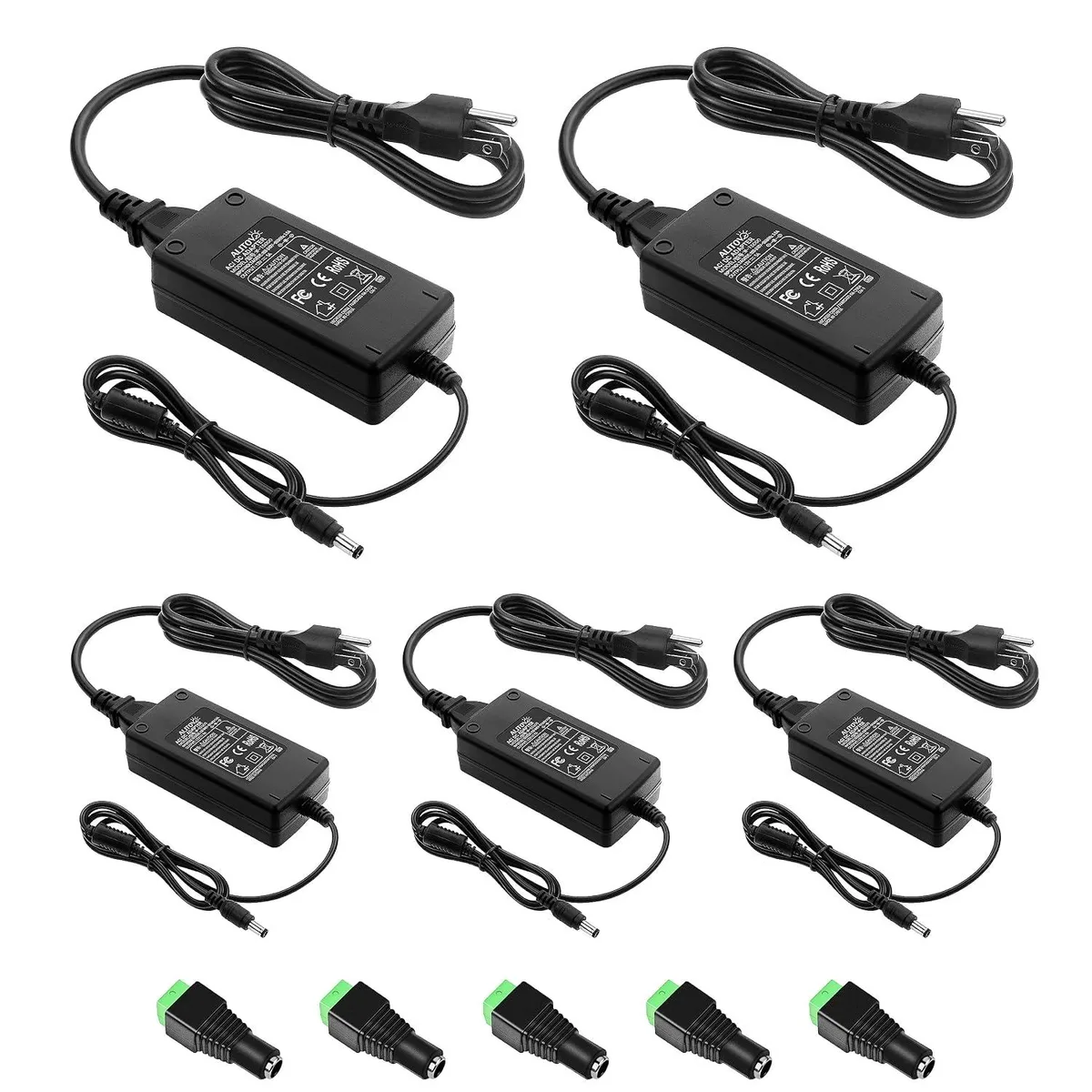 BASEUS BASEUS 12V 5A 60W AC Adapter 5.5x2.5mm 5-Pack — product photo