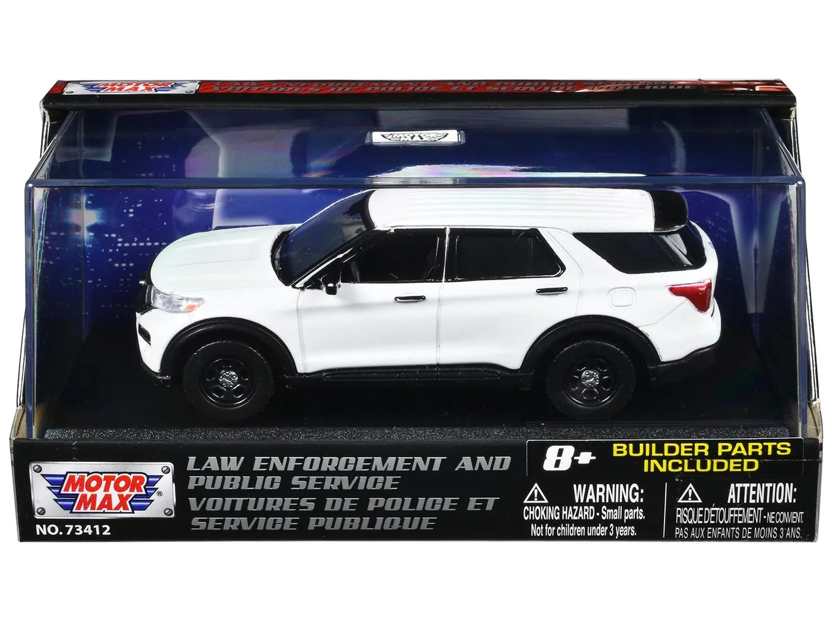MOTORMAX MOTORMAX 2022 Ford Police Interceptor Utility White Unmarked 1/43 Diecast — product photo