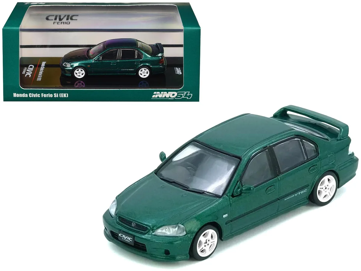 Inno Models Inno Models Honda Civic Ferio Si EK RHD Green Metallic 1/64 hobby collectible — product photo