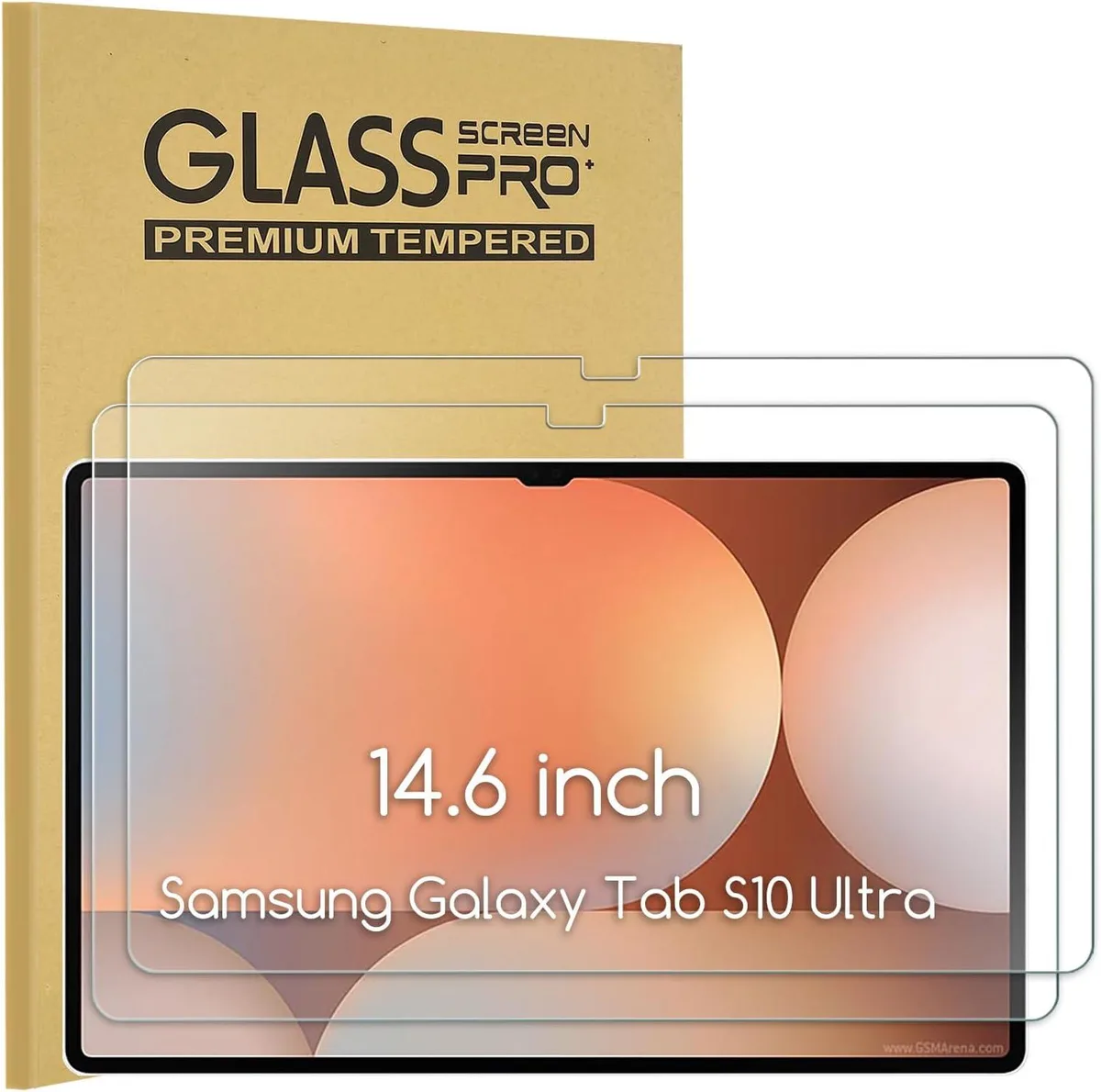 anicestore anicestore Tempered Glass Screen Protector 2-Pack for Samsung Galaxy Tab S10/S9/S8 Ultra 14.6" 9H HD Clarity — product photo