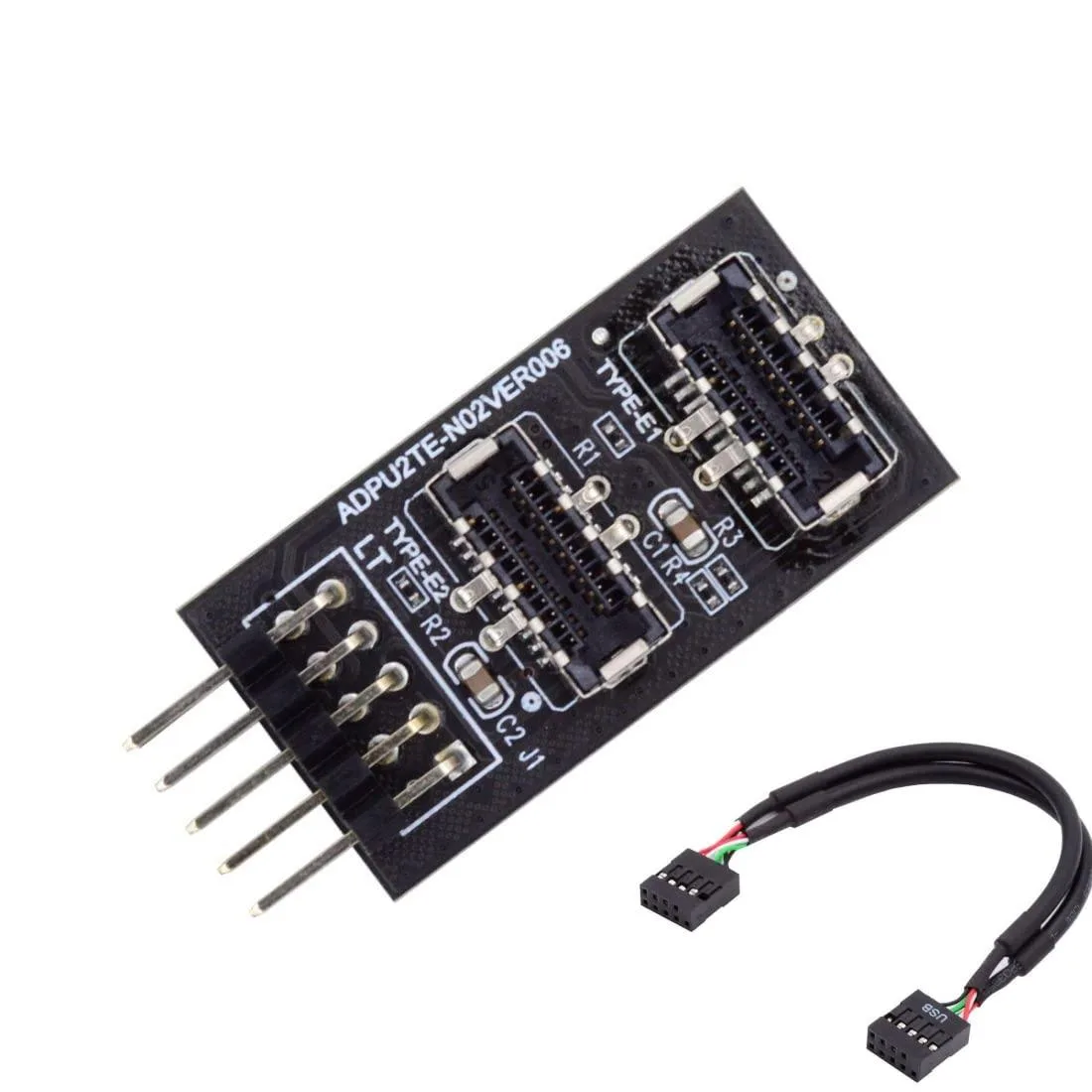 Vszerda Vszerda UC-022 USB 2.0 9Pin/10Pin to 2 Type E Header Adapter — product photo