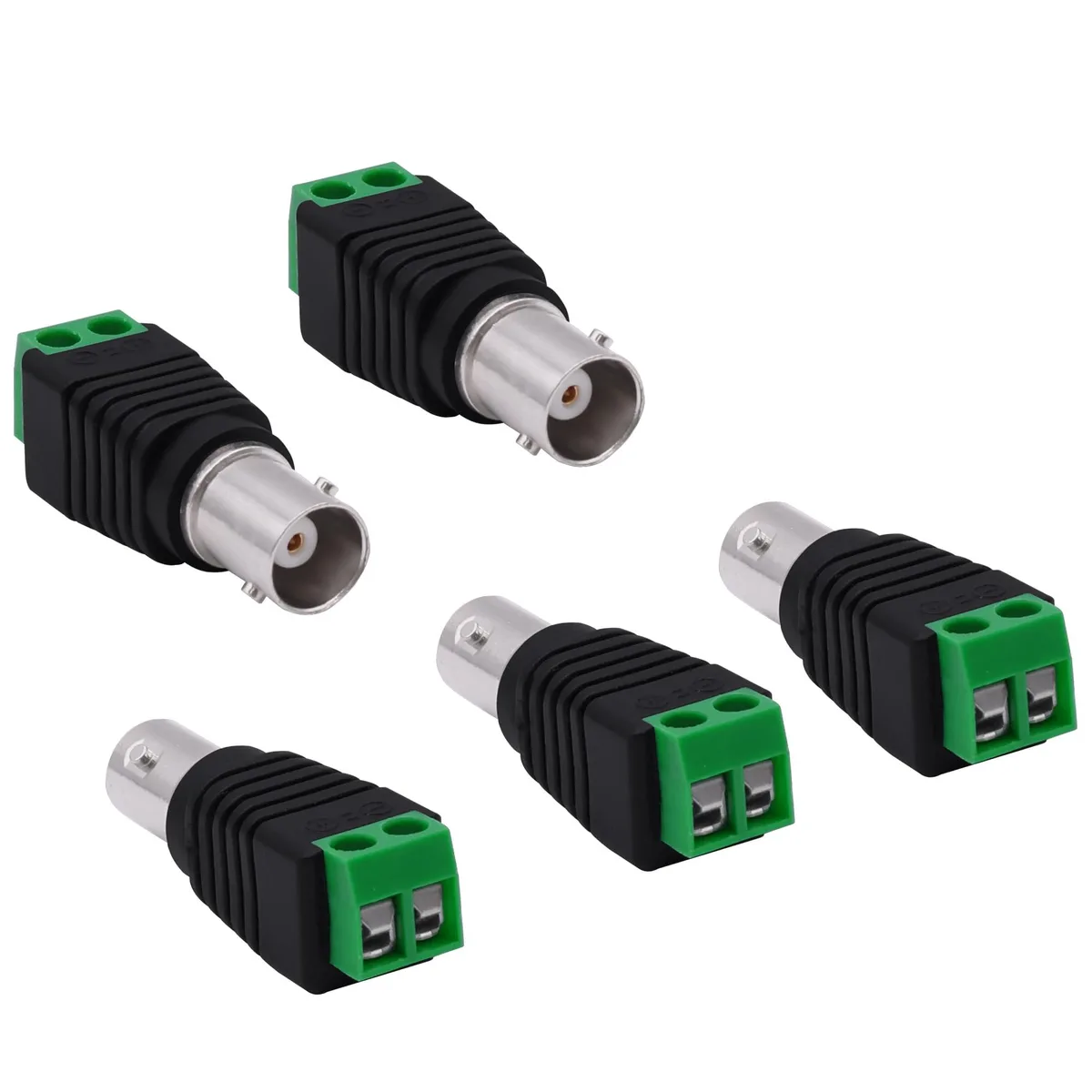 Vszerda Vszerda BNC Female to 2Pin Solderless Screw Terminal Adapter 5-Pack — product photo
