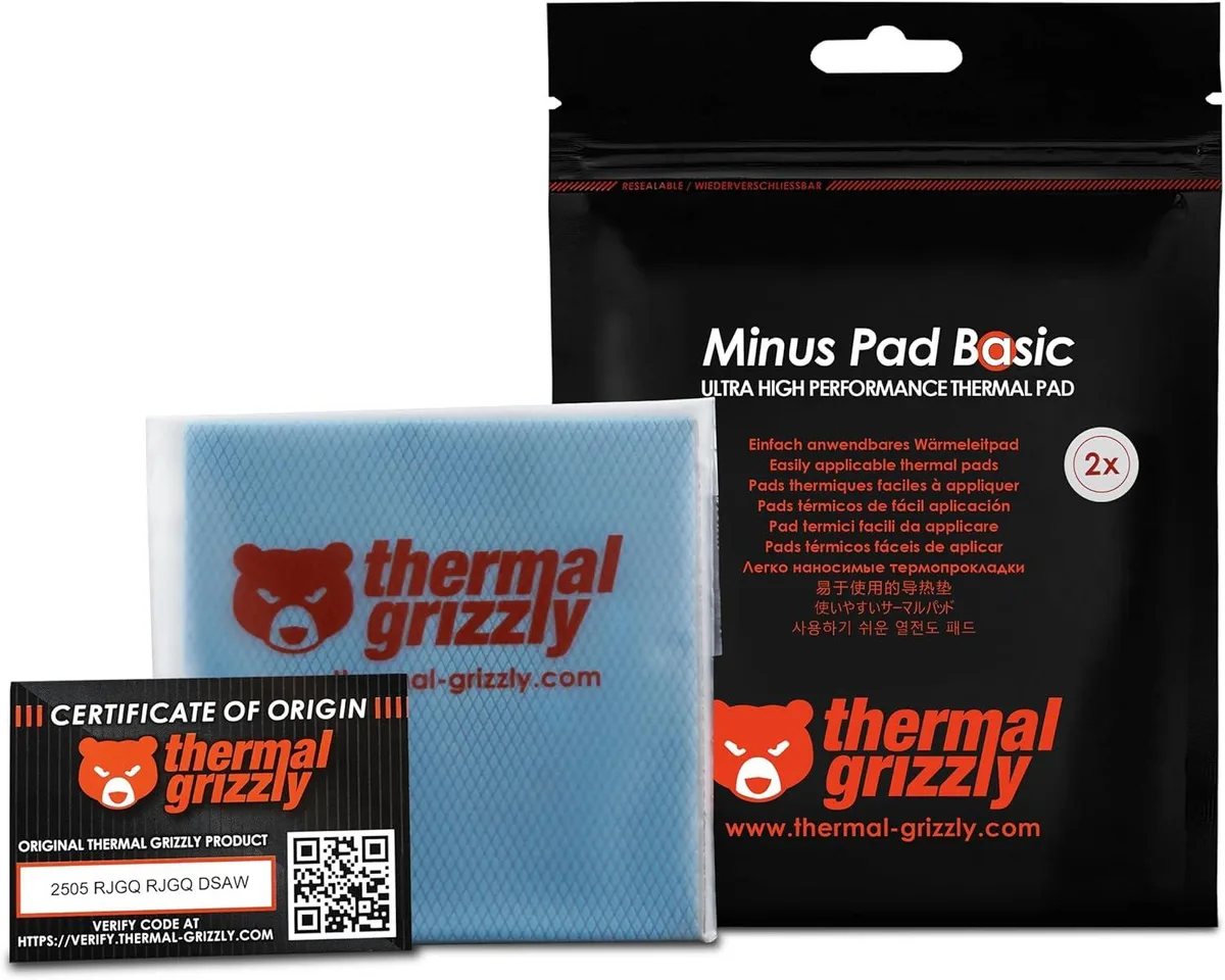 Thermal Grizzly Thermal Grizzly Minus Pad Basic 100x100x1.0mm 2-pack — product photo