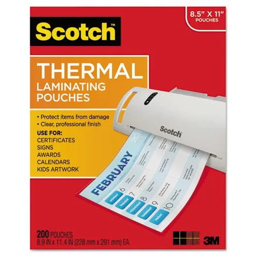 Scotch Scotch TP3854200 Thermal Laminating Pouches 3 mil 8.9 x 11.4 in 200 Pack — product photo