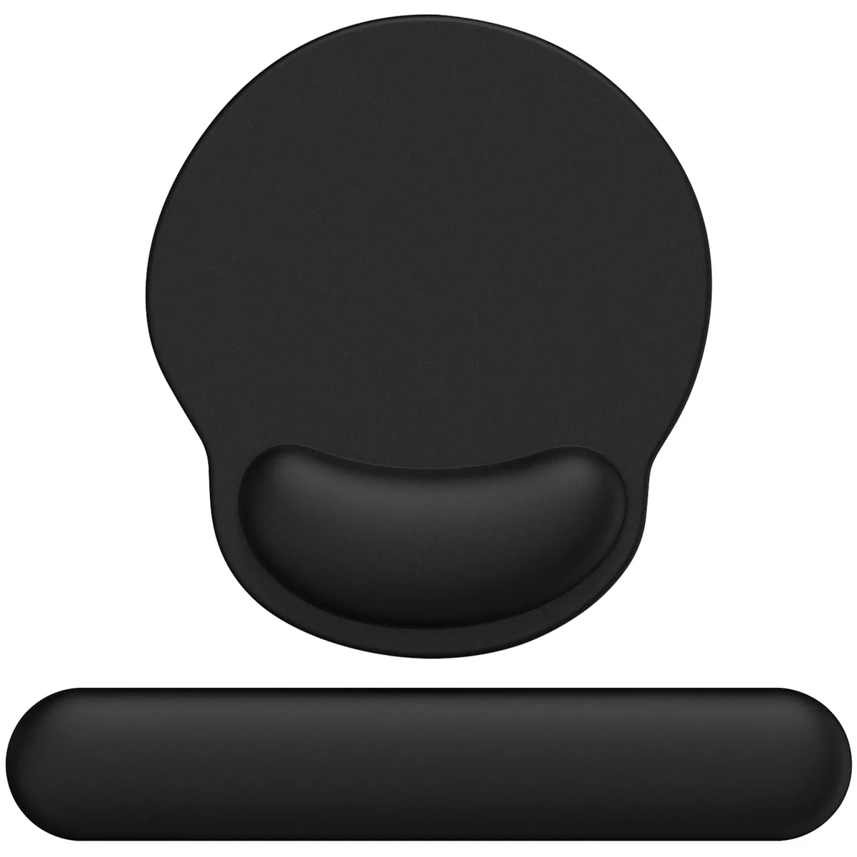  eulps MP300-01 Mouse Pad &amp; Wrist Rest Set Black 9.8 x 8.6 in — product photo