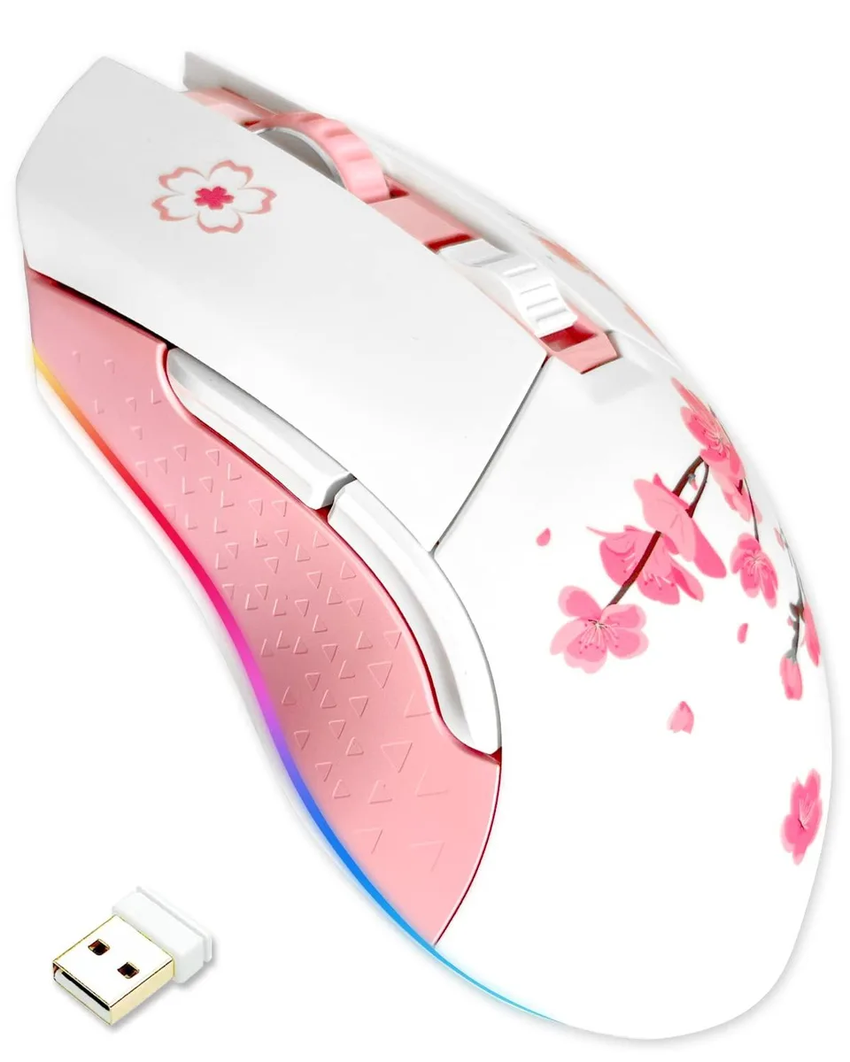  DAREU EM901 Pink Gaming Mouse 10000 DPI 6 Buttons 85g — product photo