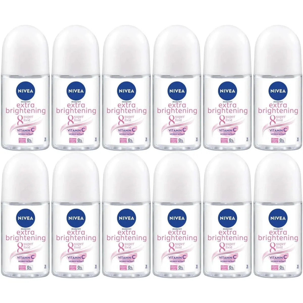 Nivea Nivea NIVE-ROL-XTRABRT-2512 Roll-On Extra Brightening 25 ml 12-Pack skin care — product photo