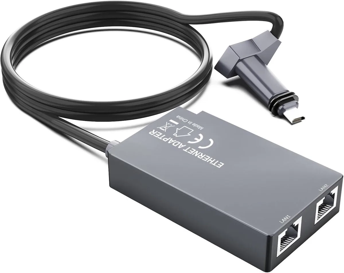 Unew Unew 2-Port Gigabit Ethernet Adapter for Starlink Gen2 — product photo
