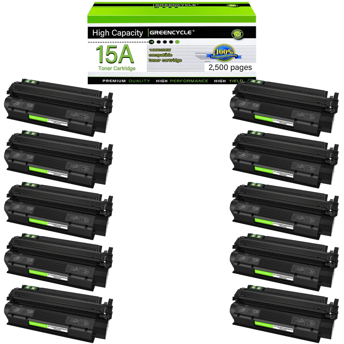 GREENCYCLE GREENCYCLE C7115A toner cartridge 10 pack black 2500 pages — product photo