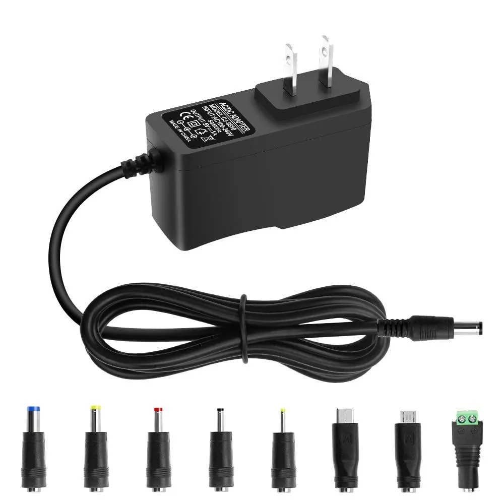 Arkare ALT-0501 5 V 1 A power adapter with 8 tips — product photo