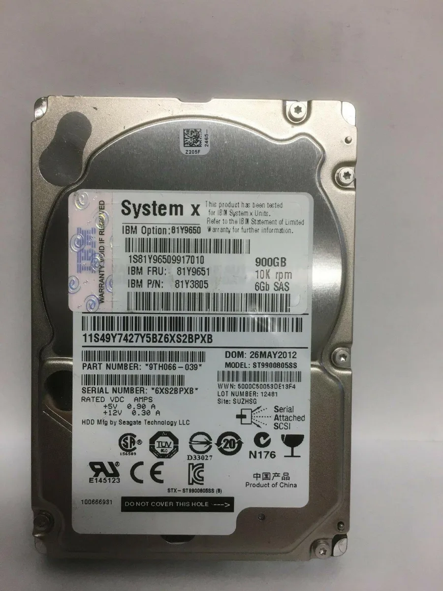IBM IBM 81Y9651 900GB 10000RPM SAS 2.5" internal hard drive — product photo