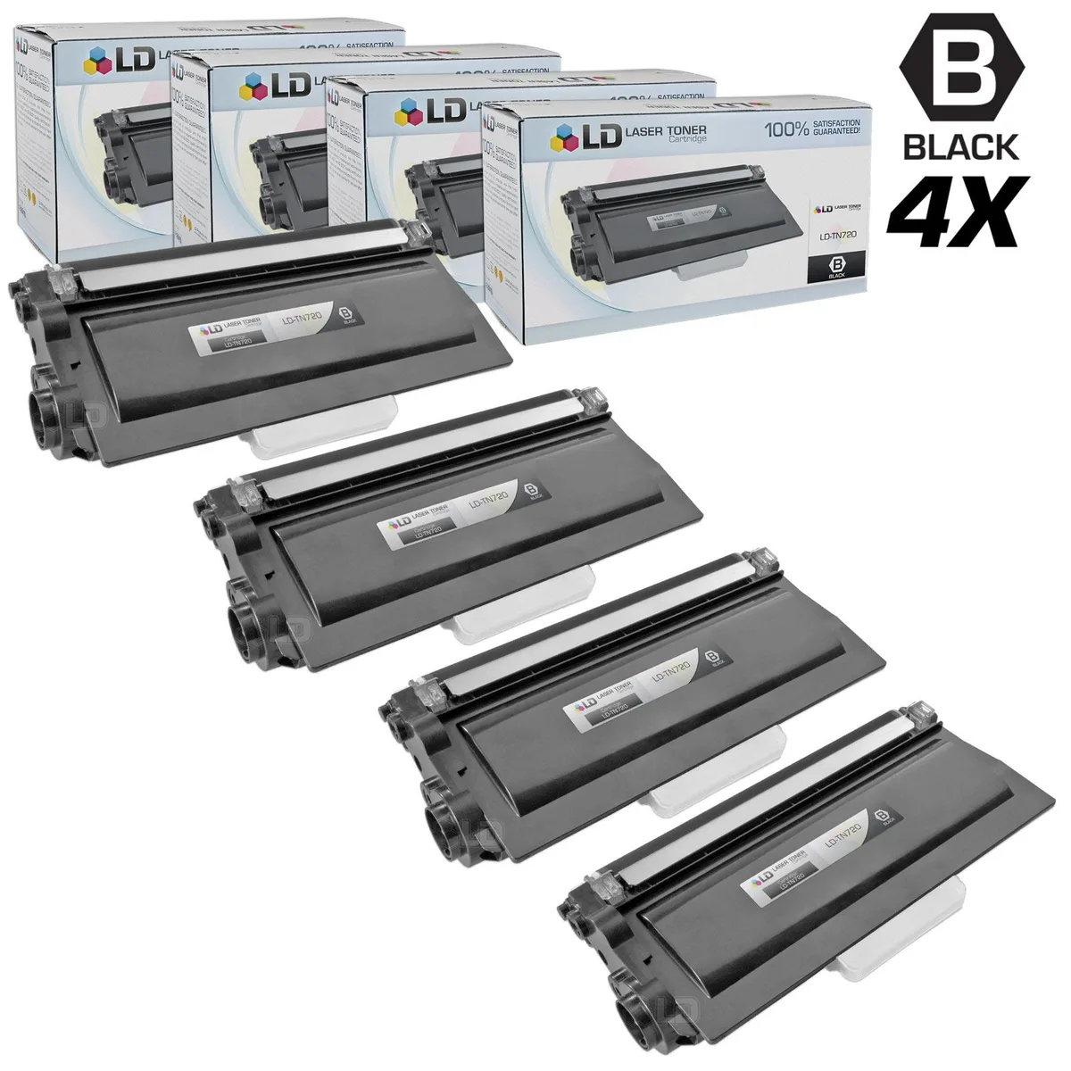 LD Products LD Products TN720 Black Toner Cartridge 4-Pack — product photo