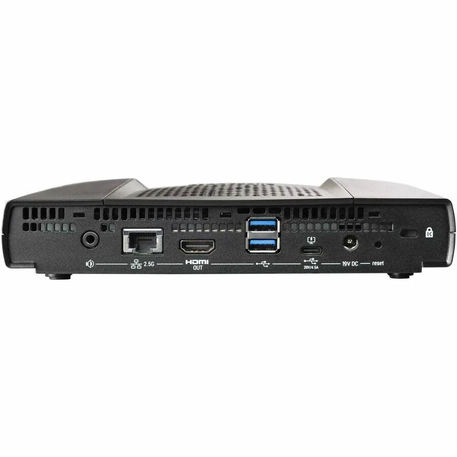 Compact white wireless presentation device with rounded edges