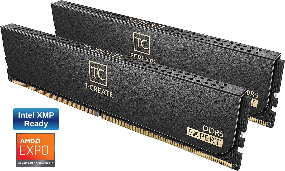 Team Group Team Group T-CREATE EXPERT 32GB (2 x 16GB) DDR5 6400 desktop RAM CTCED532G6400HC32ADC01 — product photo