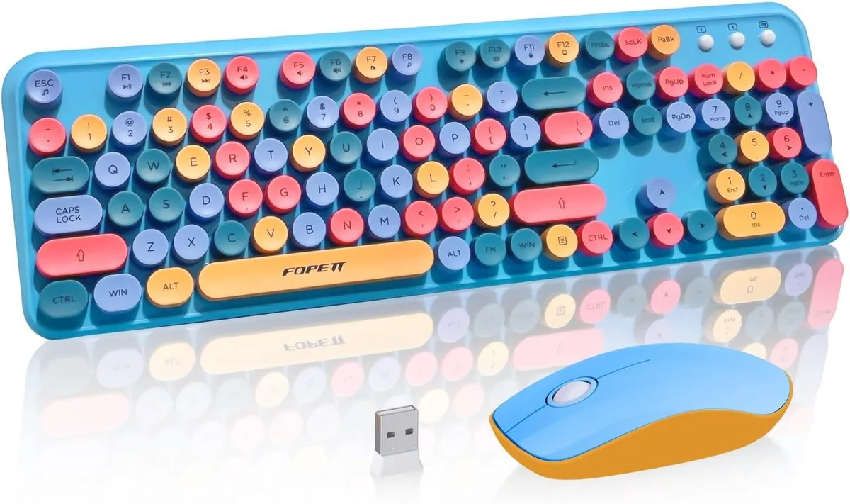 TUKO TUKO Wireless Gaming Keyboard and Mouse Combo 105 Keys 2.4 GHz Blue — product photo