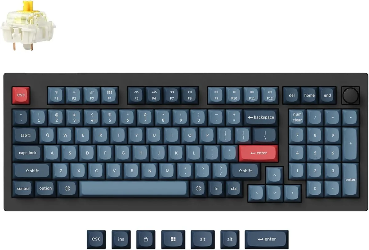 TUKO TUKO Gaming Keyboard 96% 2.4 GHz Bluetooth 5.1 Hot-Swappable Gateron Banana Switch — product photo