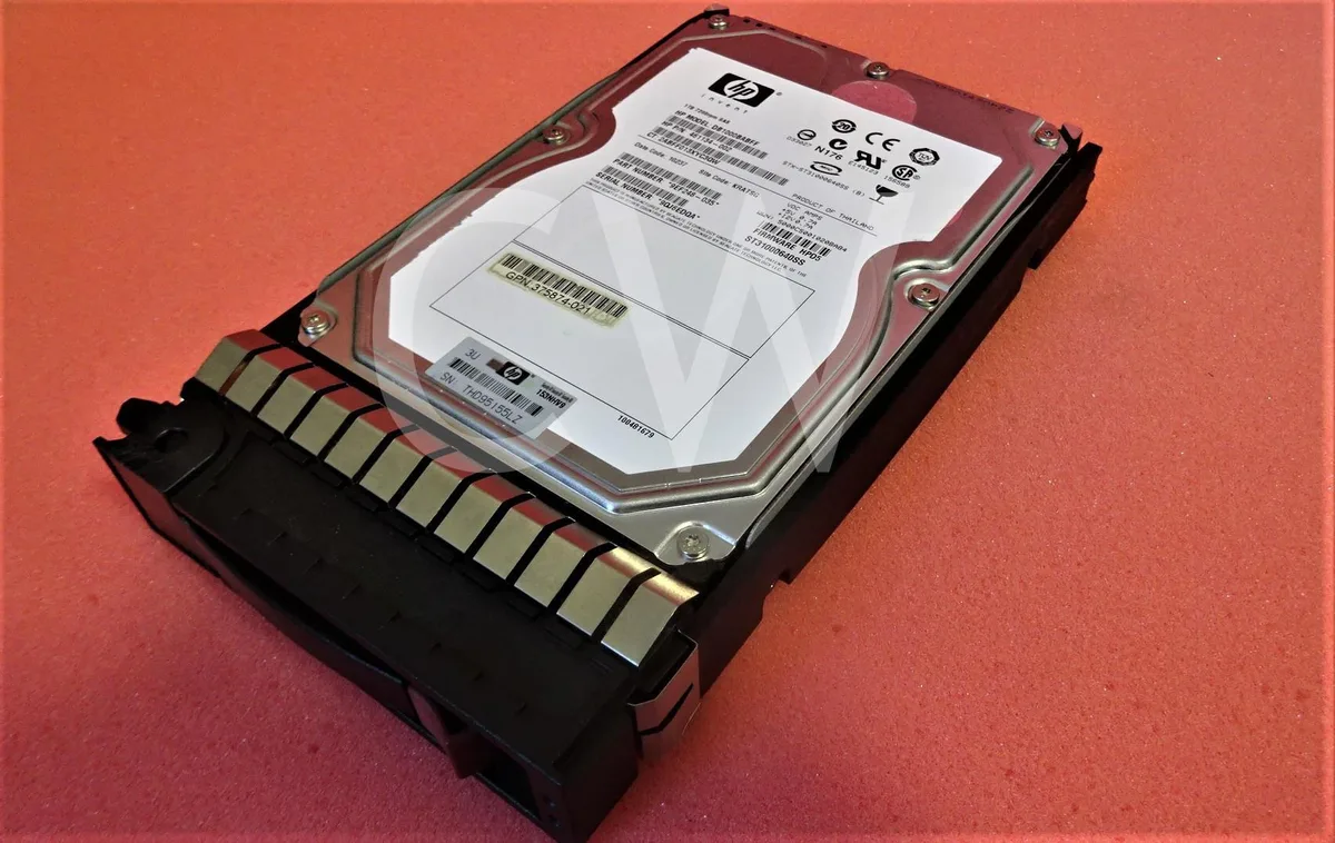 HP HP 1 TB 7.2K 3Gb/s 3.5" SAS internal hard drive DB1000BABFF with caddy — product photo