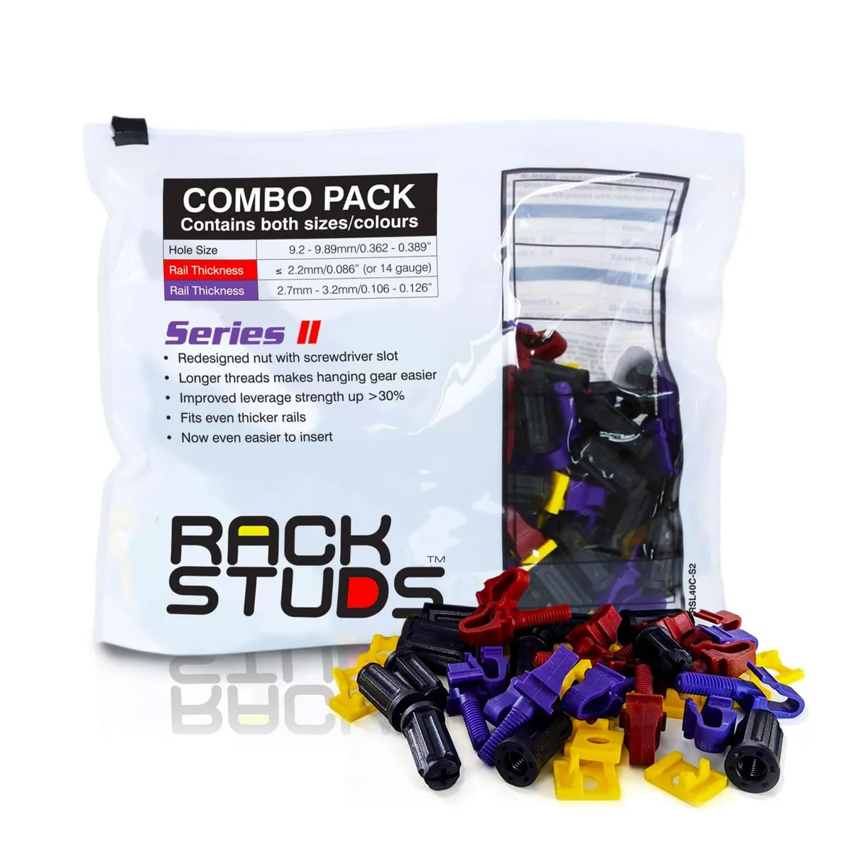 RACKSTUDS RACKSTUDS RSL40C-S2 Series II 80-pack combo server accessory — product photo