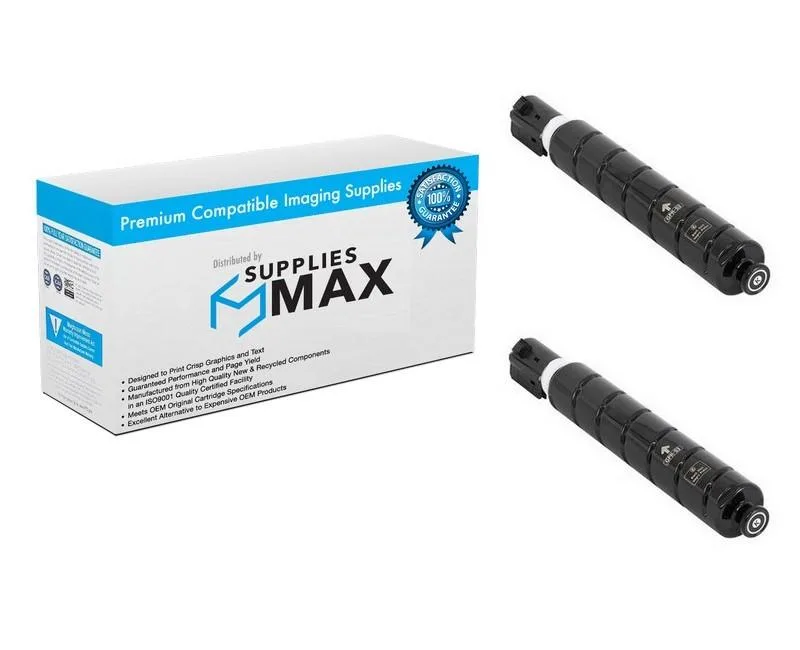 SuppliesMax SuppliesMax GPR-53BK Black Toner Cartridge 2 Pack 36000 Pages — product photo