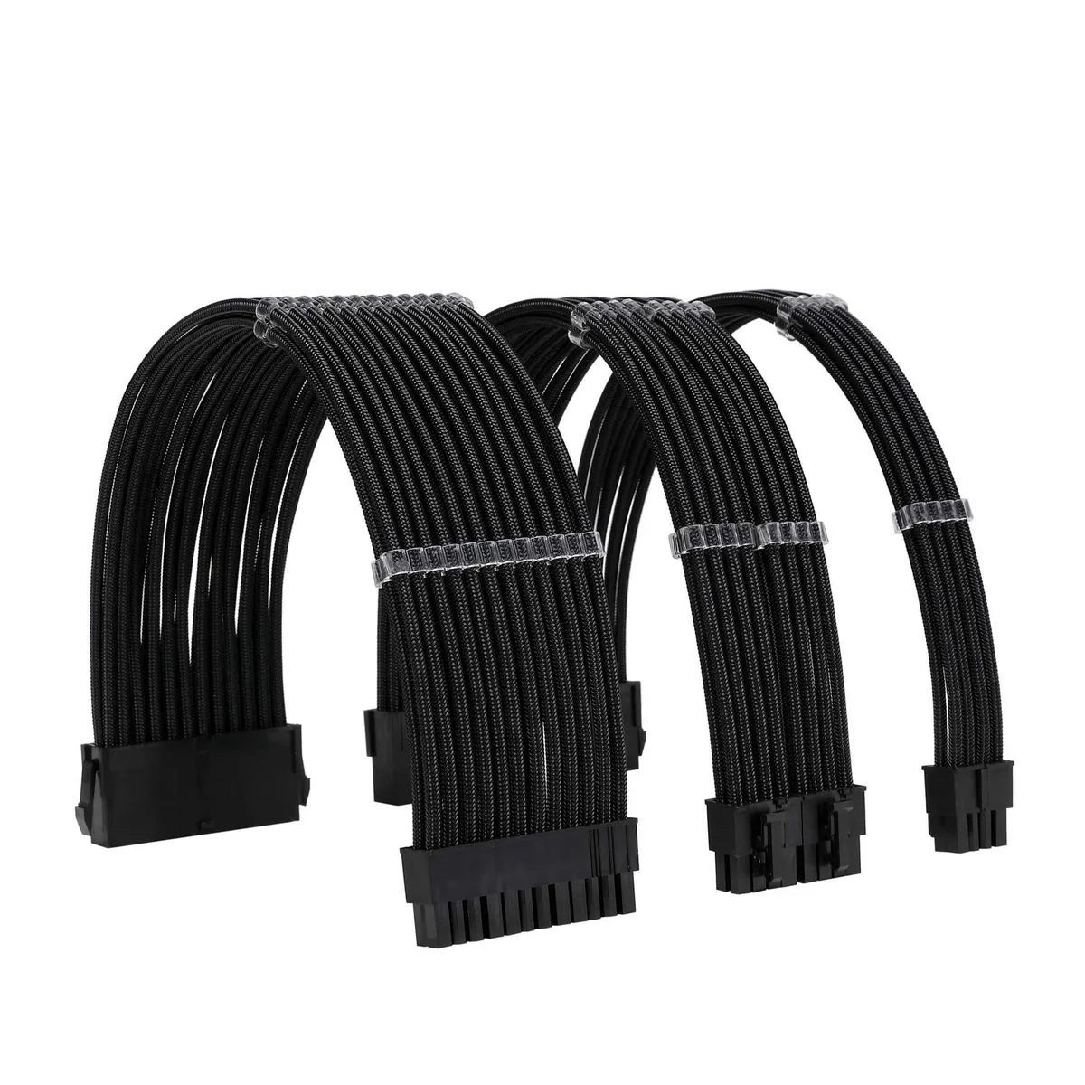 Vszerda Vszerda 18AWG ATX 24-Pin EPS 4+4-Pin PCI-E 8-Pin Extension Cable Kit Black — product photo