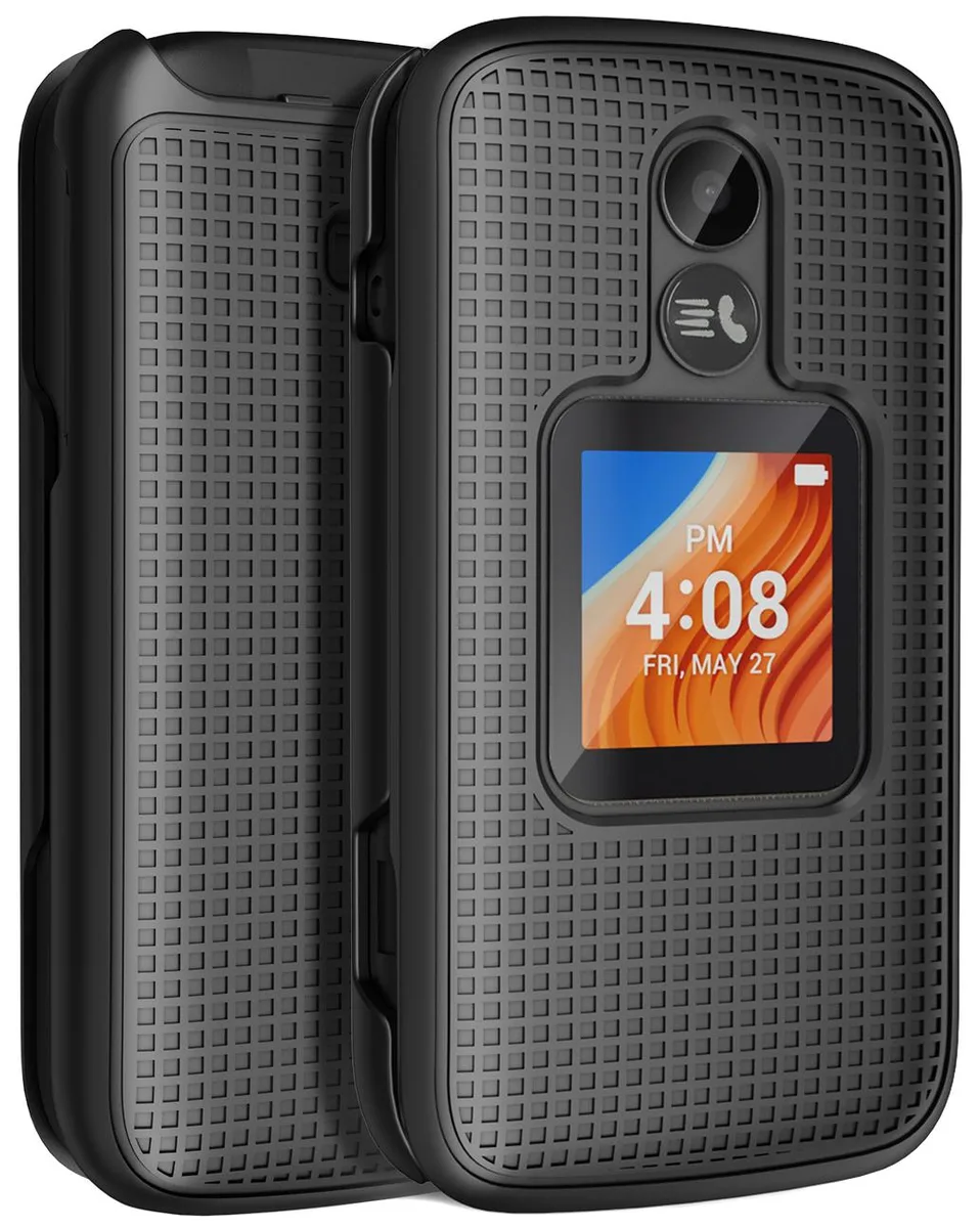 Nakedcellphone Nakedcellphone Grid Textured Slim Case for Alcatel TCL Flip 2 (T408DL) — product photo