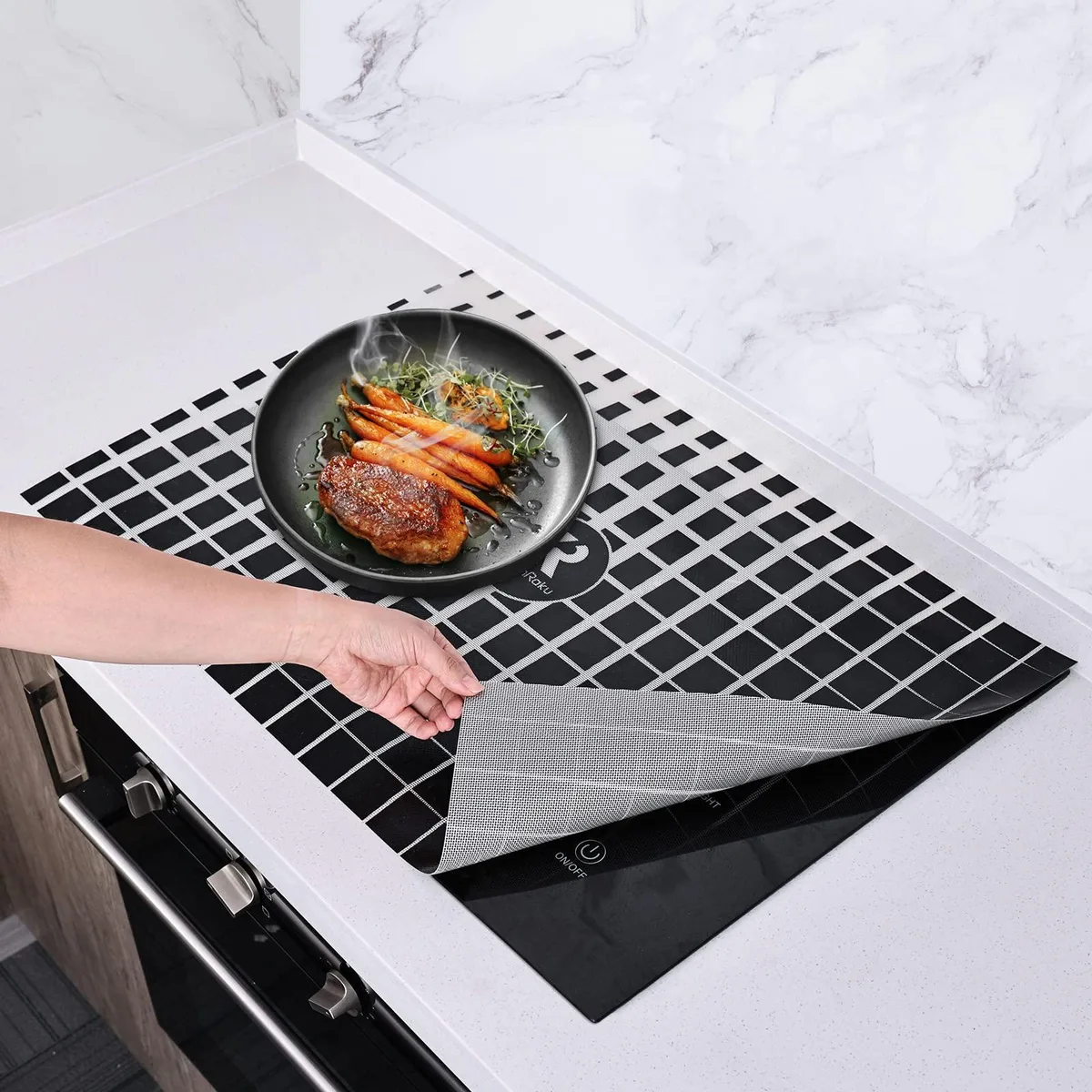 KitchenRaku KR KitchenRaku KR KR001-5278-5T Induction Cooktop Protector Mat 20.4x30.7 Inch — product photo