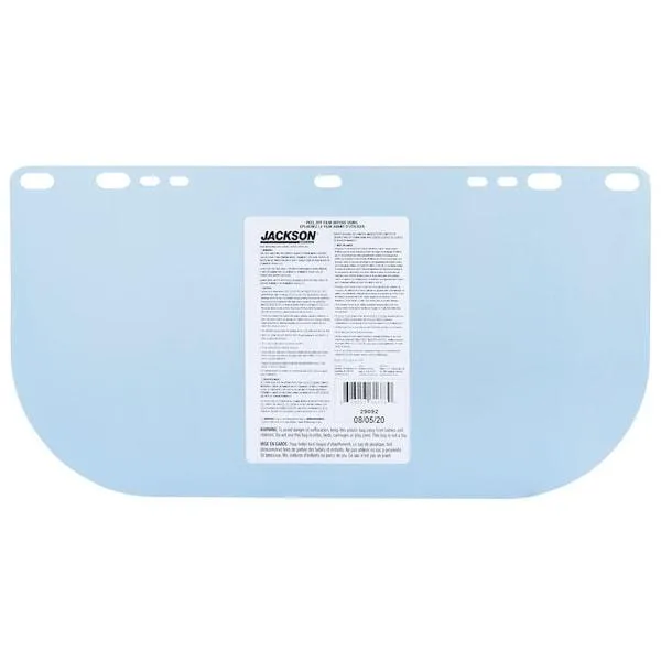 Jackson Safety Jackson Safety 29092 Face Shield Window PETG Shape D Clear — product photo