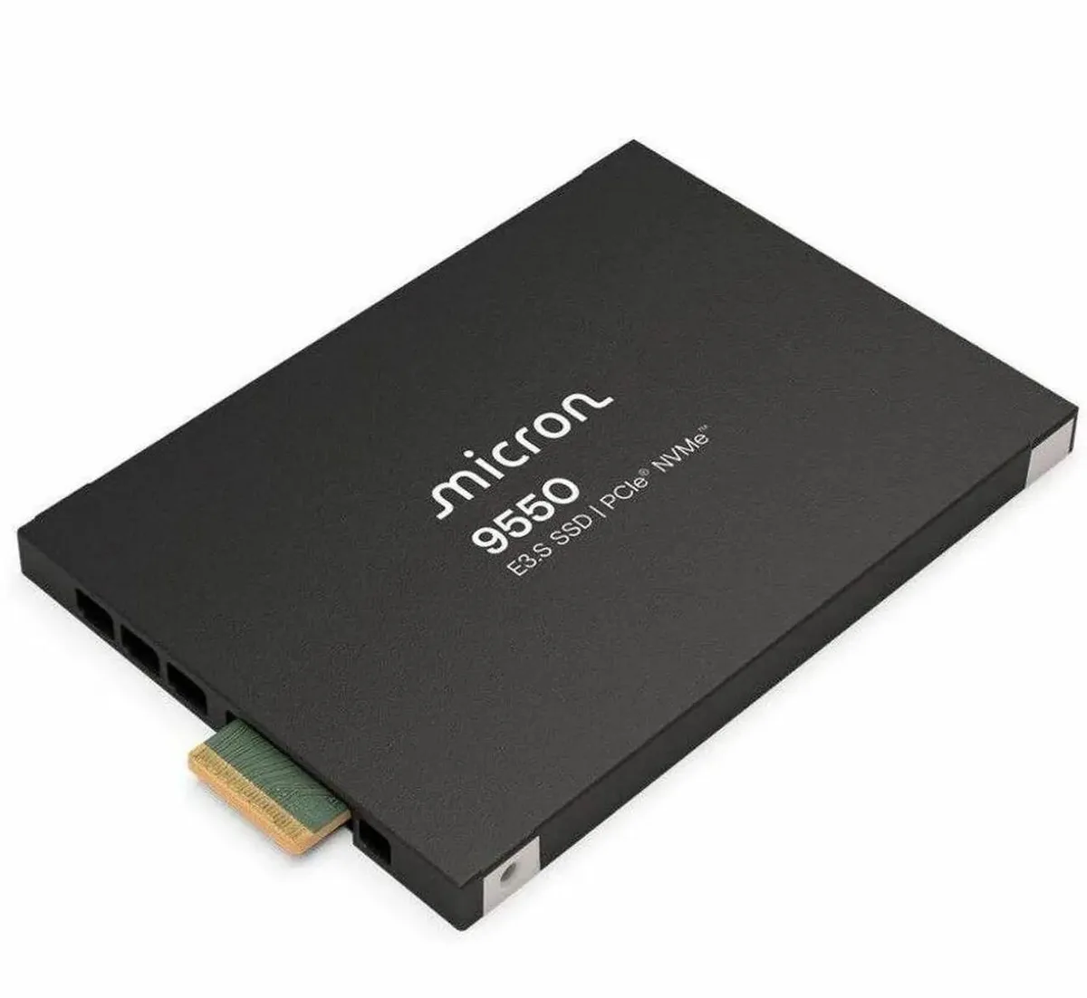 Micron Micron 9550 MAX 12.8TB NVMe E3.S 7.5mm enterprise SSD — product photo