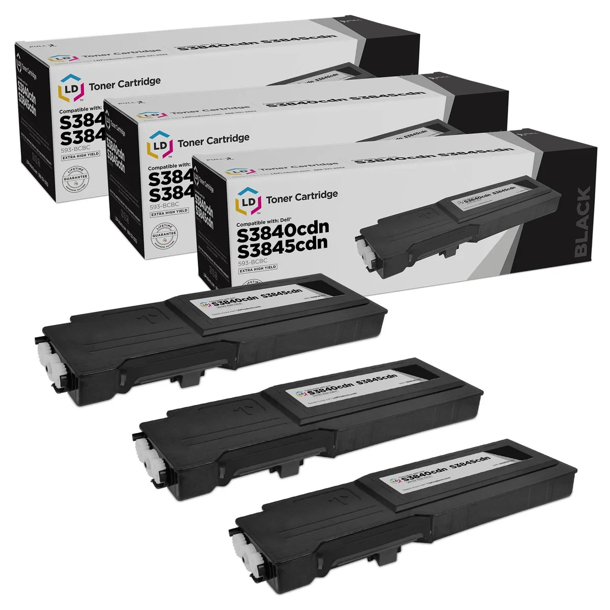 DELL DELL 593-BCBC Toner Cartridge Black 11000 Pages 3-Pack — product photo