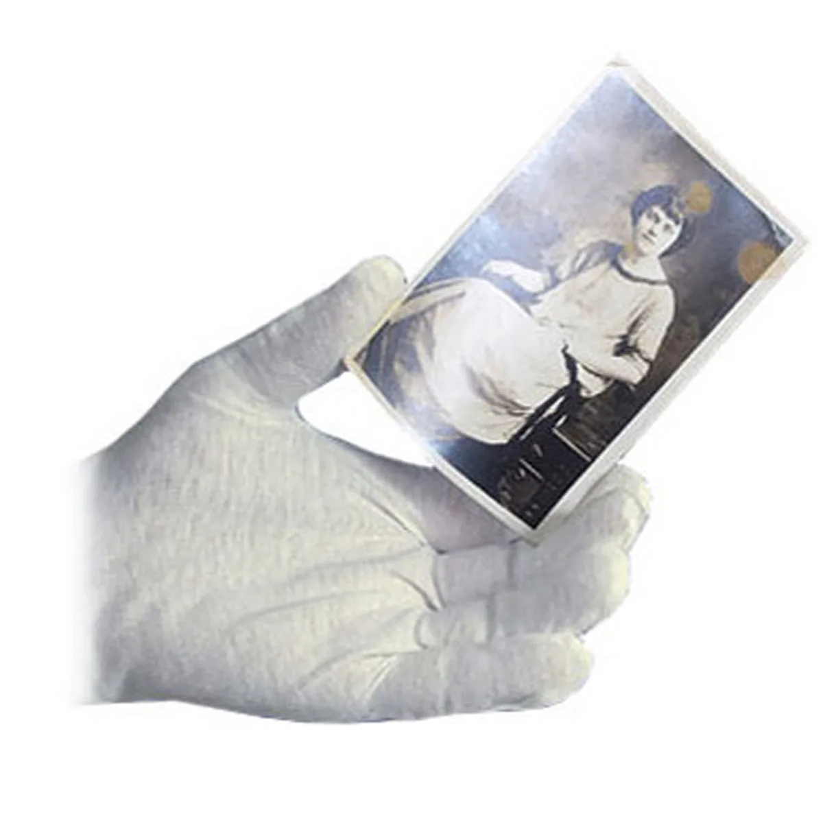 Archival Methods Archival Methods White Lintless Nylon Gloves Medium 12-Pair Archive Supply — product photo