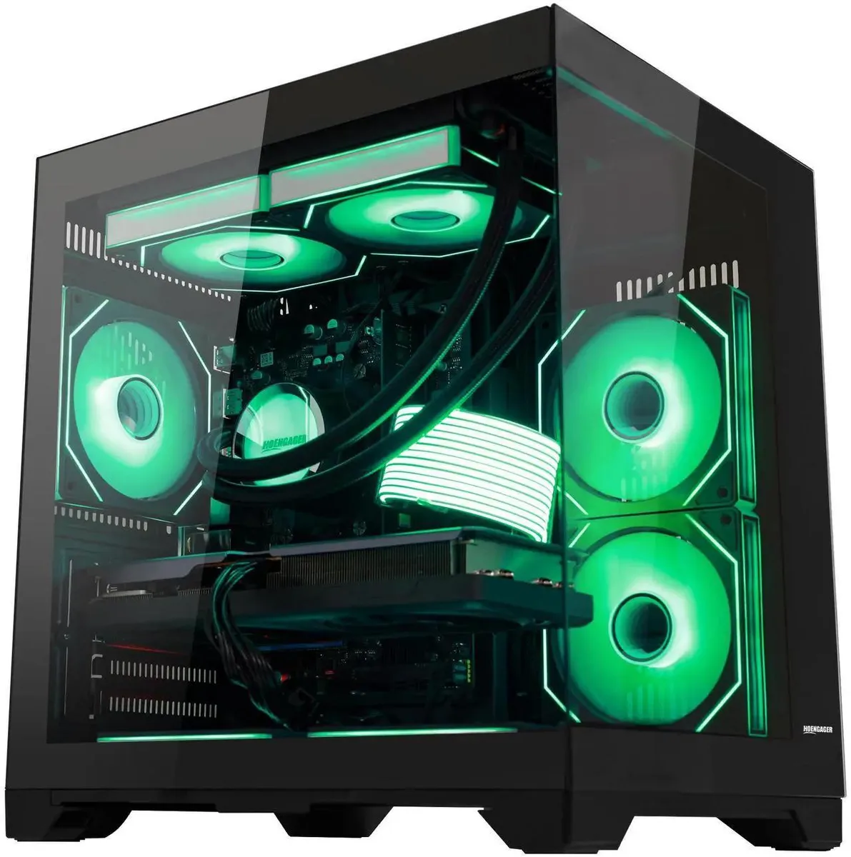 Hoengager Hoengager Gaming PC Ryzen 7 5700G RTX 3060 12GB 32GB DDR4 1TB Liquid Cooler — product photo