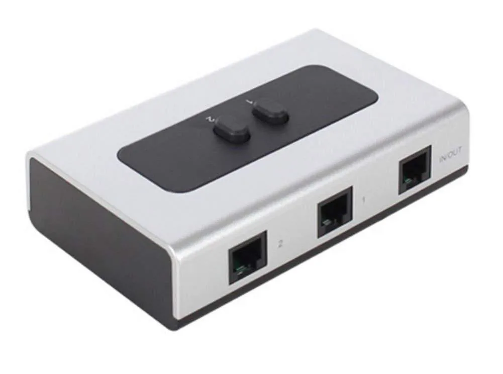 V2 Technologies V2 Technologies 2-Port RJ11 RJ12 Manual Switch Box — product photo