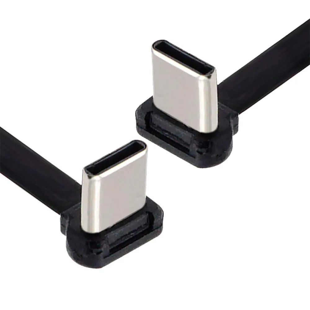 Fervit Fervit USB-C to USB-C Angled Flat Cable 65W USB 2.0 70mm — product photo