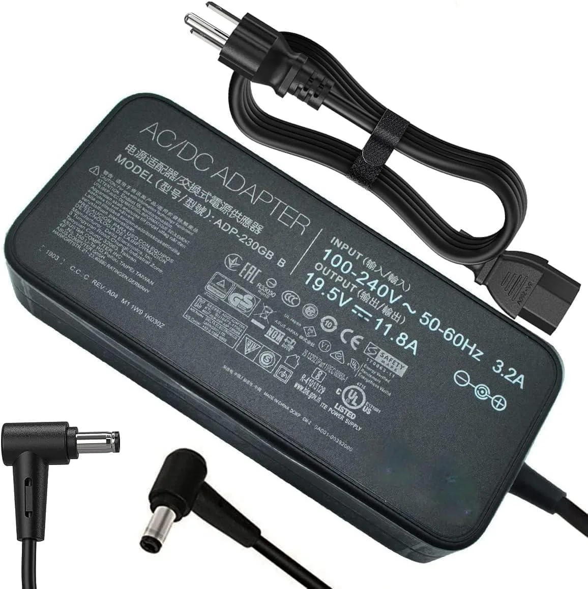 Vortiscape 230W 19.5V 11.8A AC Adapter 6.0*3.7mm — product photo