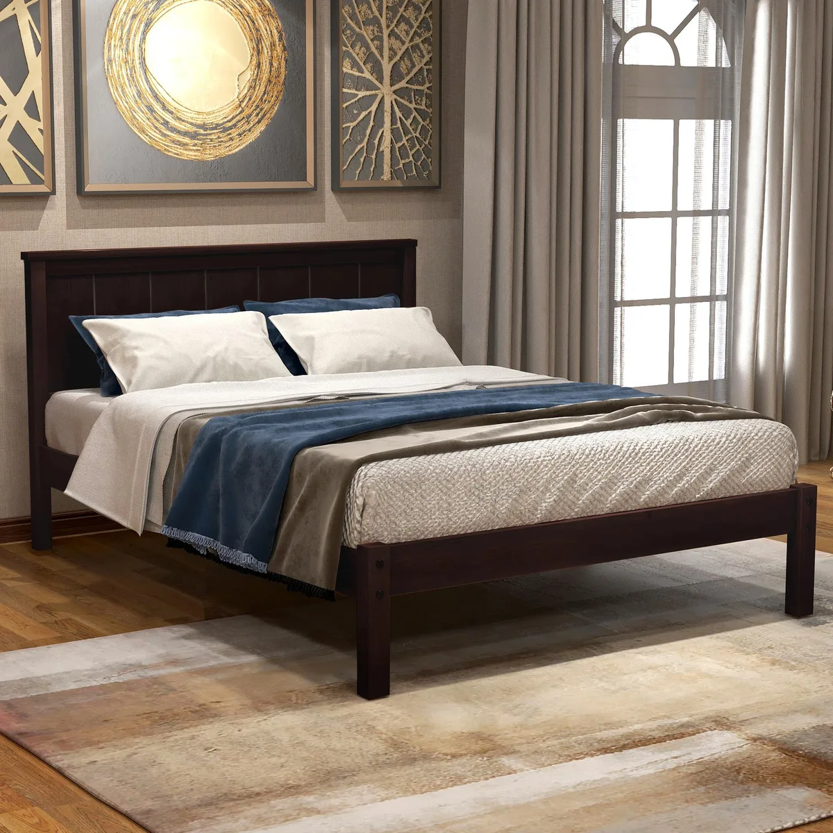 tuphen tuphen Platform Bed Frame Twin Espresso WF191418AAP — product photo