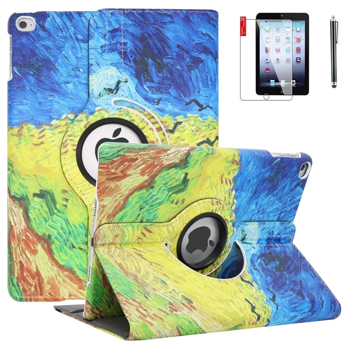 Newqiang Newqiang NQ_2233 iPad 9.7 inch Case with Screen Protector Stylus Crows — product photo