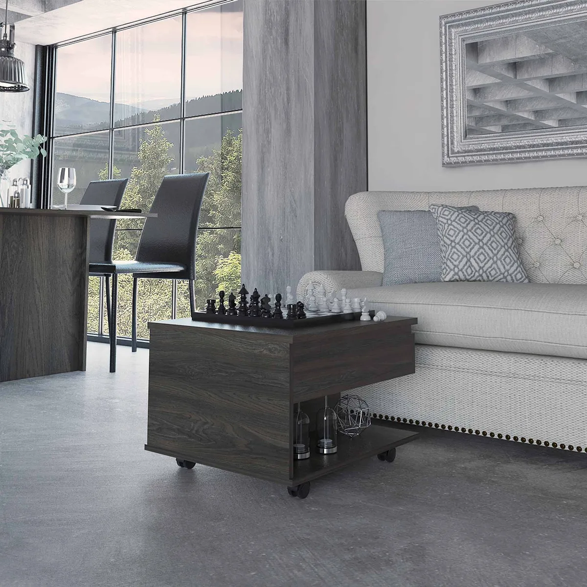 FM FURNITURE FM FURNITURE Portland Lift-Top Coffee Table Carbon Espresso 21.6x19.6x18 — product photo