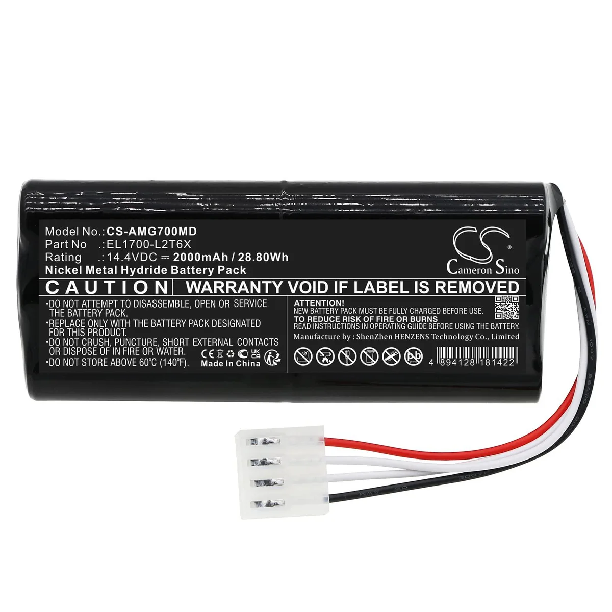  Cameron Sino EL1700-L2T6X GoLift 700 2000mAh 14.4V standard battery — product photo