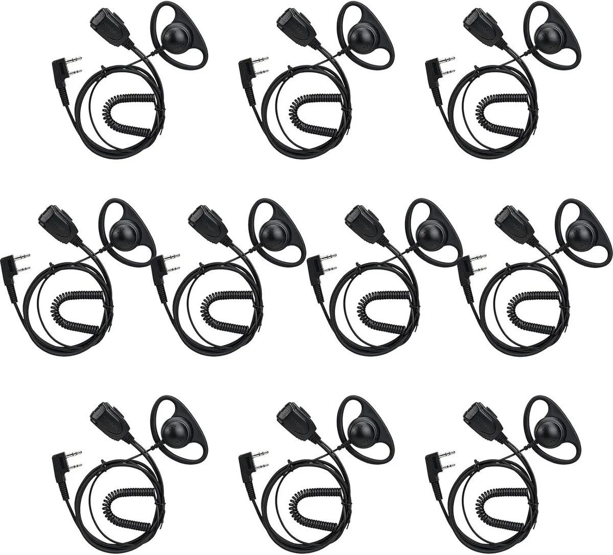 usbroway usbroway Two-Way Radio Earpiece 2-Pin Coil Tube 10 Pack — product photo