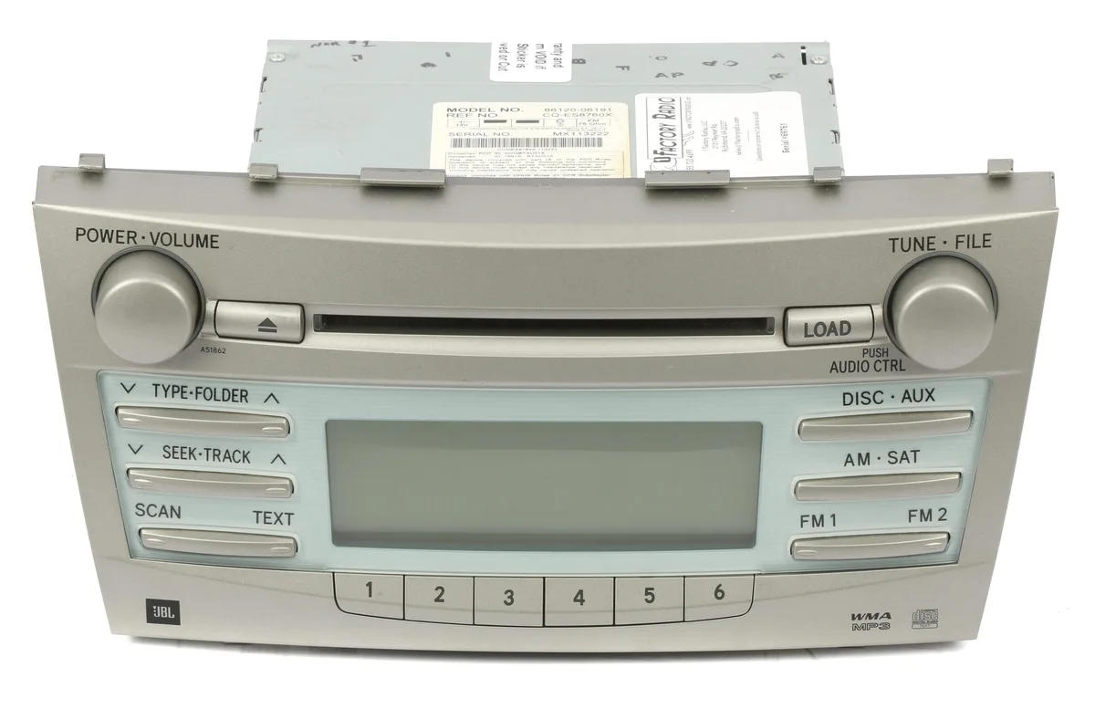 1 Factory Radio 1 Factory Radio 86120-06191 receiver for 2007-09 Toyota Camry — product photo