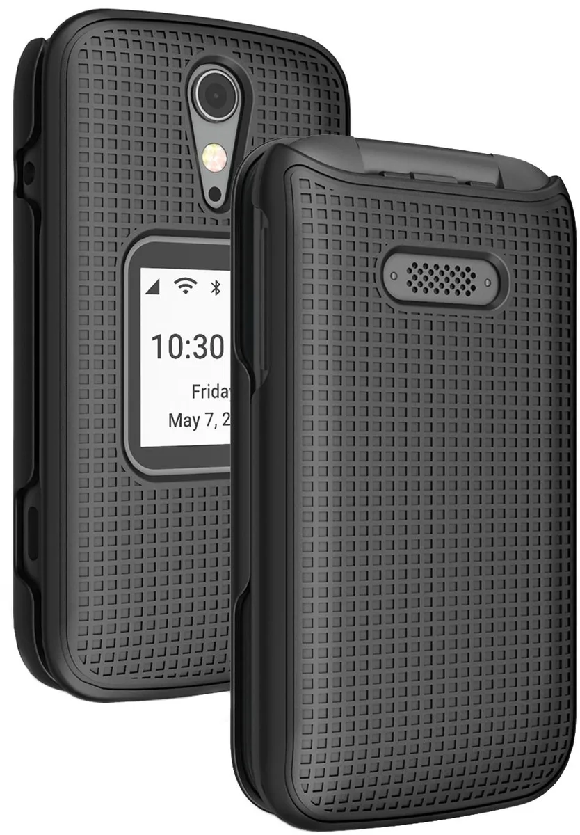 Nakedcellphone Nakedcellphone Grid Hard Shell Case Black for Jitterbug Flip 2 — product photo