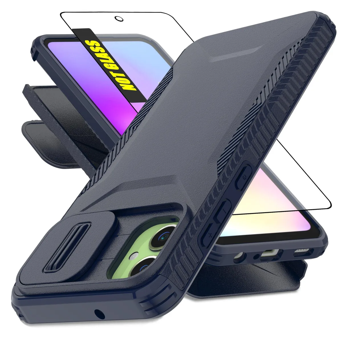 No Sew No Sew Galaxy A05 Case with Screen Protector &amp; Slide Camera Cover Blue — product photo