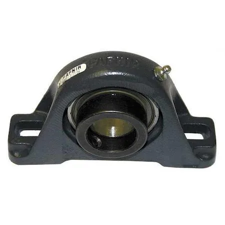 Gray cast iron pillow block bearing with eccentric locking collar, double sealed, bolt-through mount