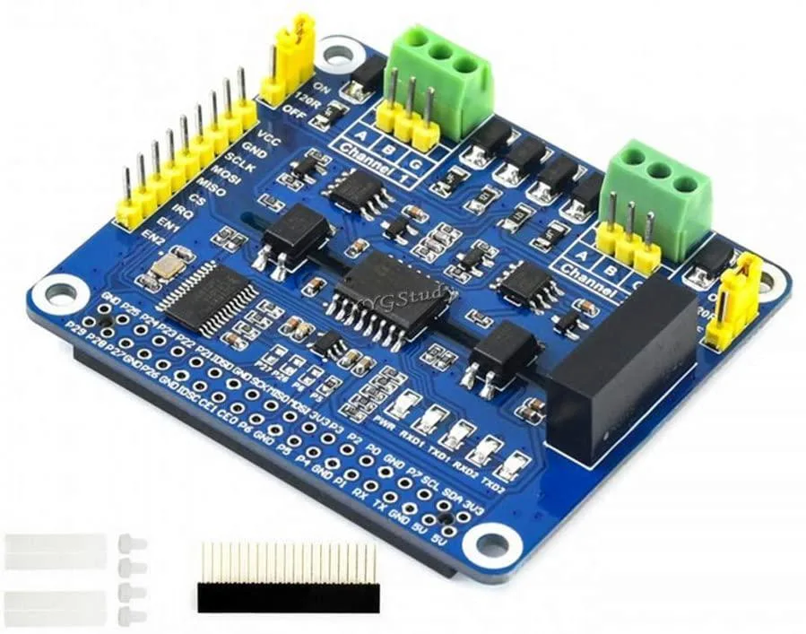 NuoTo NuoTo 2-Channel Isolated RS485 HAT 40PIN SC16IS752+SP3485 921600bps — product photo