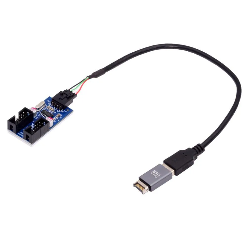 Fervit Fervit USB 3.1 Type-E to 2×9-pin USB 2.0 adapter — product photo