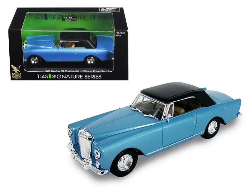 ROAD SIGNATURE ROAD SIGNATURE 1961 Bentley Continental S2 Park Ward Blue 1/43 Diecast Model Car — product photo
