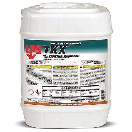 Green mineral-oil lubricant in a 5-gal metal pail