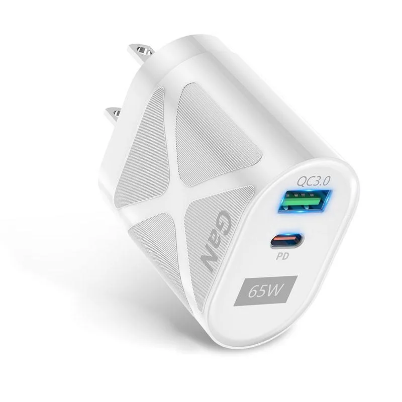LUOM LUOM HCJTWIN65W 65W USB-C/A GaN Charger White — product photo